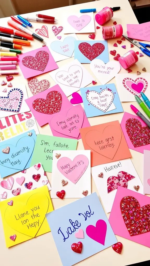 12 Fun and Easy Valentine's Day Decorations Kids Can Make (Check Out #5!) - 12. DIY Valentine’s Day Cards