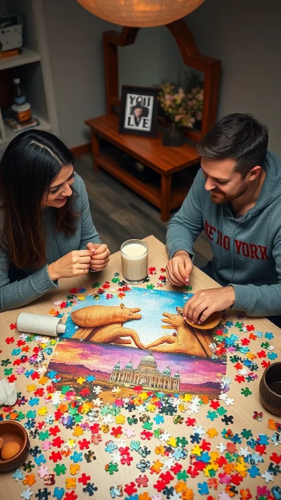 15 Fun Games for Couples to Celebrate Valentine’s Day (You’ll Love #7!) - 10. Puzzle Together