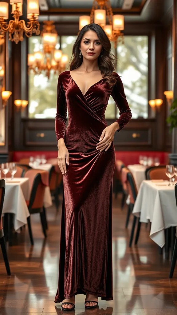 15 Stunning Valentine’s Day Dresses That Will Make You the Star of the Night! - 15. Dreamy Velvet Dress