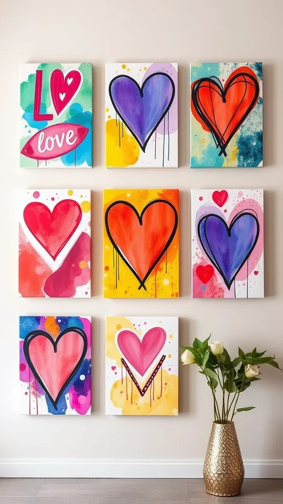 16 Inspiring Valentine's Day Wall Art Ideas That Will Transform Your Space! - 4. Canvas Prints with Love Themes