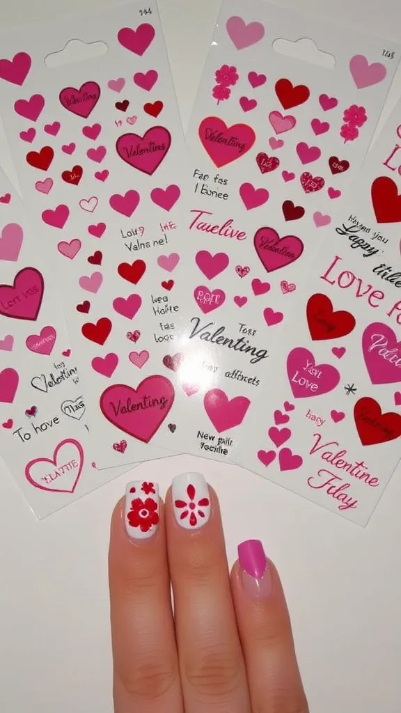 16 Must-Have Nail Accessories for the Most Unforgettable Valentine's Day! - 4. Valentine's Day Nail Stickers