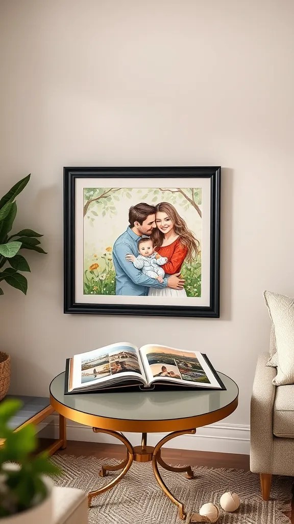18 Gorgeous Romantic Wall Art Pieces That Will Transform Your Space This Valentine’s! - 7. Customizable Couple Portraits