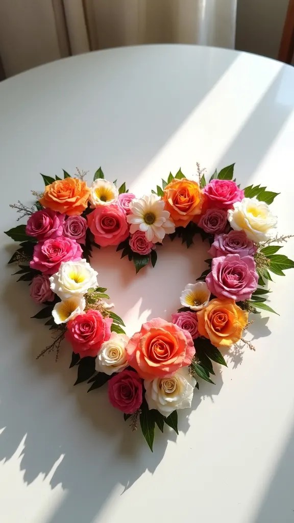 8 Stunning Preserved Flower Arrangements That Will Wow Your Valentine! - 8. Timeless Heart-Shaped Arrangement